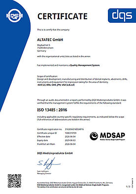 Quality Management Certificate