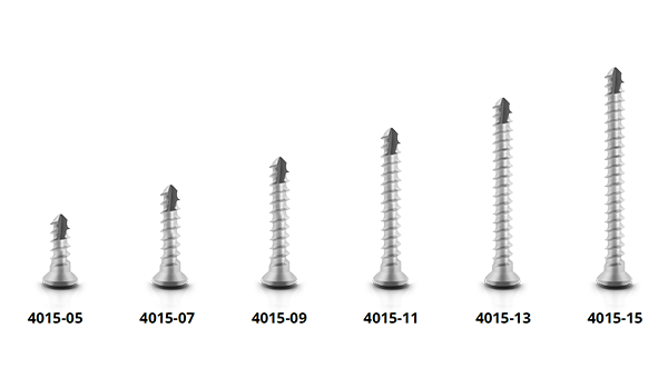 Six lengths of dev-os titanium microscrews, diameter 1.5 mm