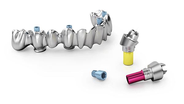 DEDICAM Bridges, screw-retained on abutments