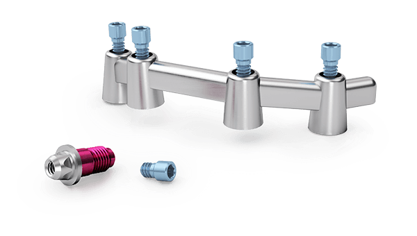 DEDICAM Bars, screw-retained on abutments