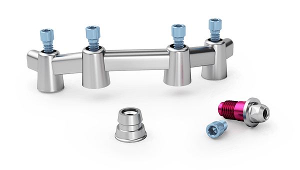 DEDICAM Bars, screw-retained on bar abutments, Passive-Fit